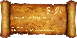 Zongor Julianna névjegykártya