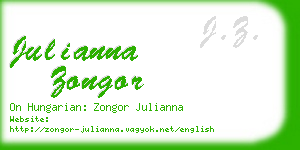 julianna zongor business card